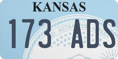 KS license plate 173ADS