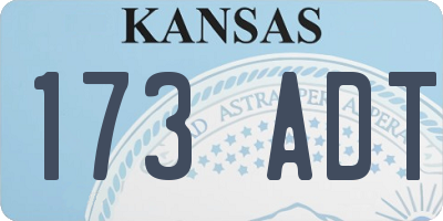 KS license plate 173ADT