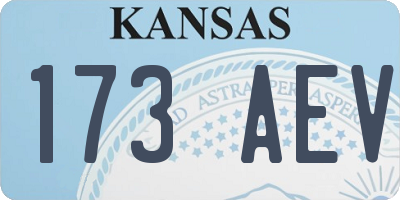 KS license plate 173AEV