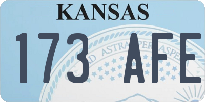 KS license plate 173AFE