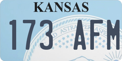 KS license plate 173AFM