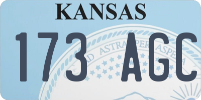 KS license plate 173AGC