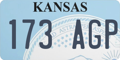 KS license plate 173AGP