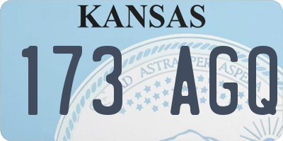 KS license plate 173AGQ