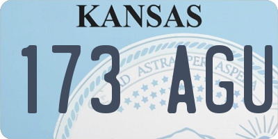KS license plate 173AGU