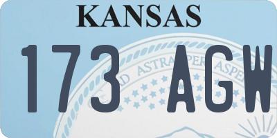 KS license plate 173AGW