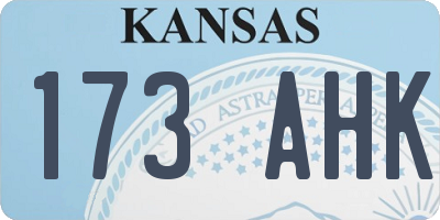 KS license plate 173AHK