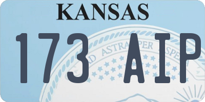KS license plate 173AIP