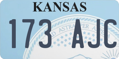 KS license plate 173AJC