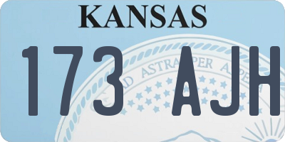 KS license plate 173AJH