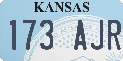 KS license plate 173AJR