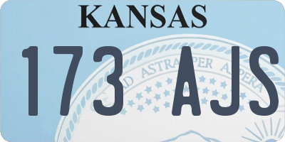 KS license plate 173AJS