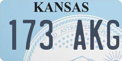 KS license plate 173AKG