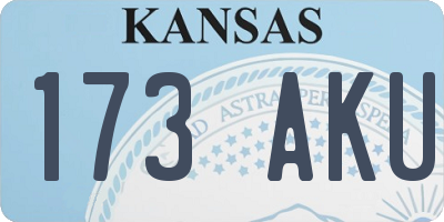 KS license plate 173AKU