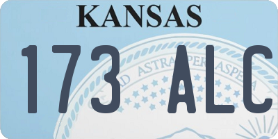 KS license plate 173ALC