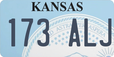 KS license plate 173ALJ