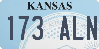 KS license plate 173ALN