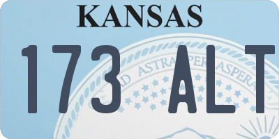 KS license plate 173ALT
