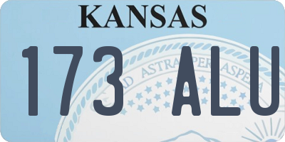 KS license plate 173ALU