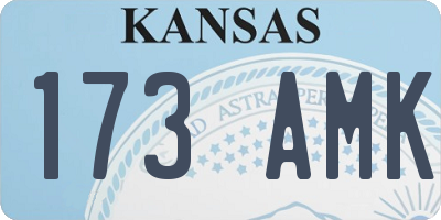 KS license plate 173AMK