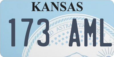 KS license plate 173AML