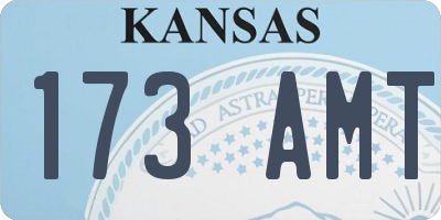 KS license plate 173AMT