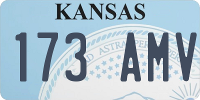 KS license plate 173AMV