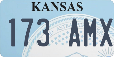 KS license plate 173AMX