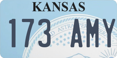 KS license plate 173AMY