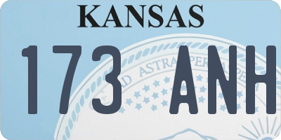 KS license plate 173ANH