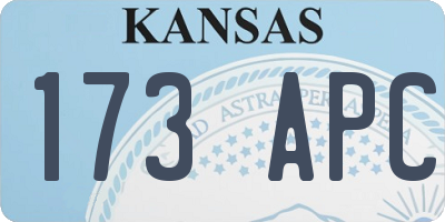 KS license plate 173APC