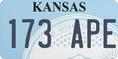 KS license plate 173APE