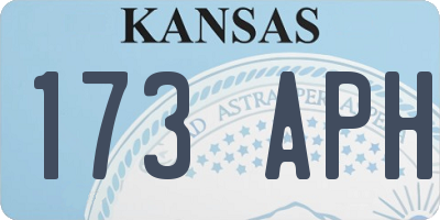 KS license plate 173APH