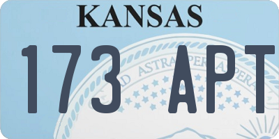 KS license plate 173APT