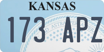 KS license plate 173APZ