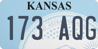 KS license plate 173AQG