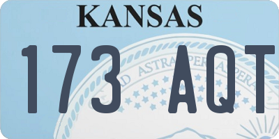 KS license plate 173AQT