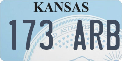 KS license plate 173ARB