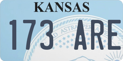 KS license plate 173ARE