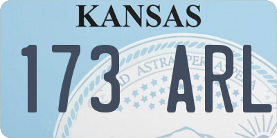 KS license plate 173ARL