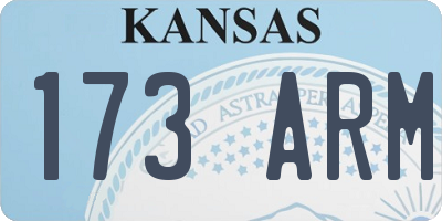 KS license plate 173ARM