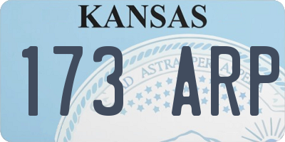 KS license plate 173ARP