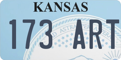 KS license plate 173ART