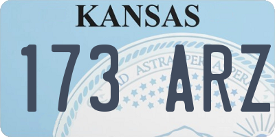 KS license plate 173ARZ