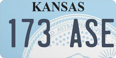 KS license plate 173ASE