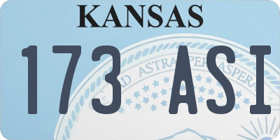 KS license plate 173ASI