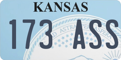 KS license plate 173ASS