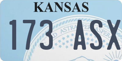 KS license plate 173ASX