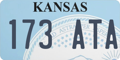 KS license plate 173ATA