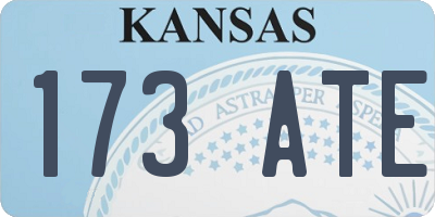 KS license plate 173ATE